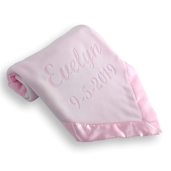 Custom Catch Personalized Baby Blanket, Pink or Blue, Boy or Girl Unisex Gift for Newborn or Infa... | Amazon (US)