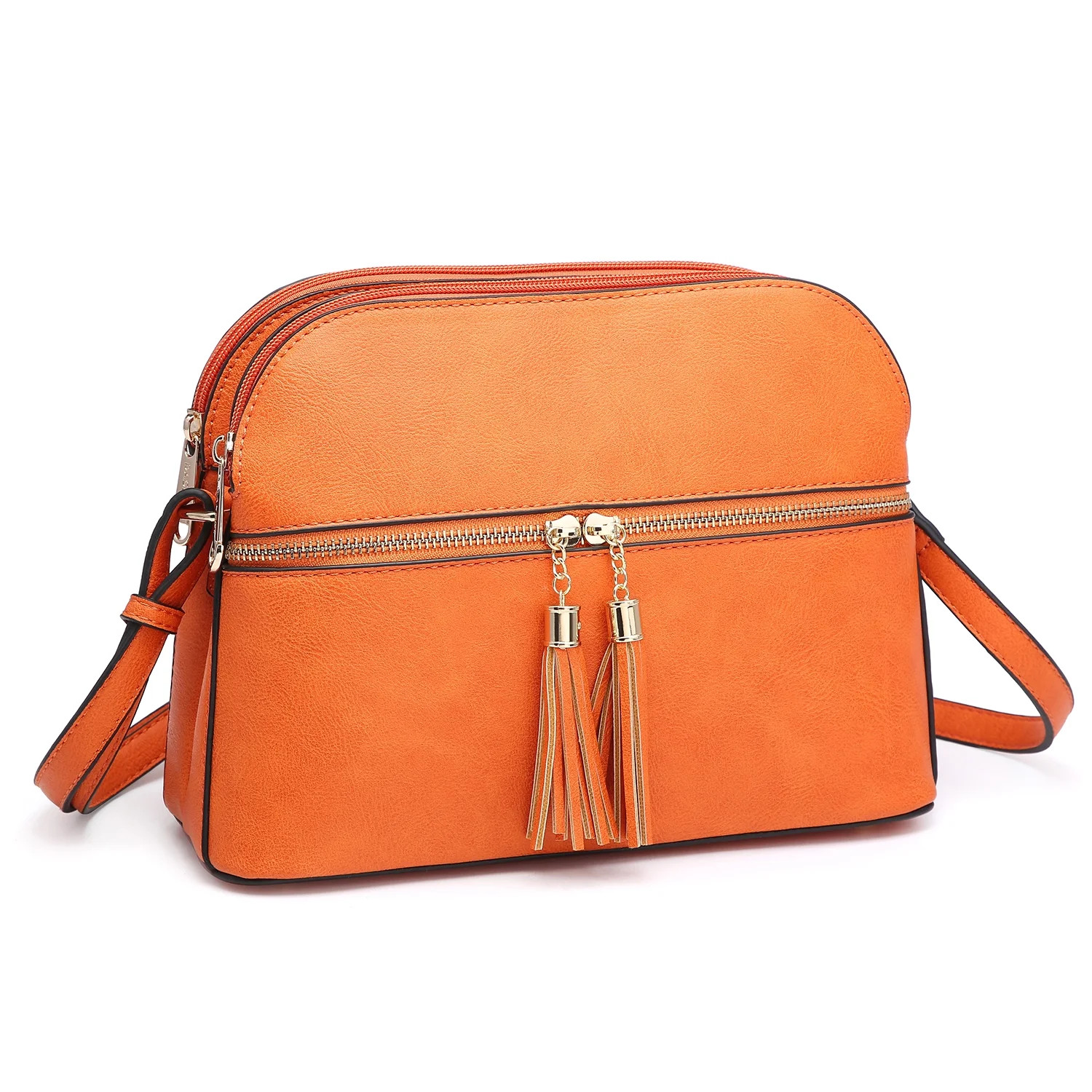 Dasein Women Tassel Zipper Pocket Crossbody Bag Shoulder Purse Fashion Travel Bag with Multi Pock... | Walmart (US)