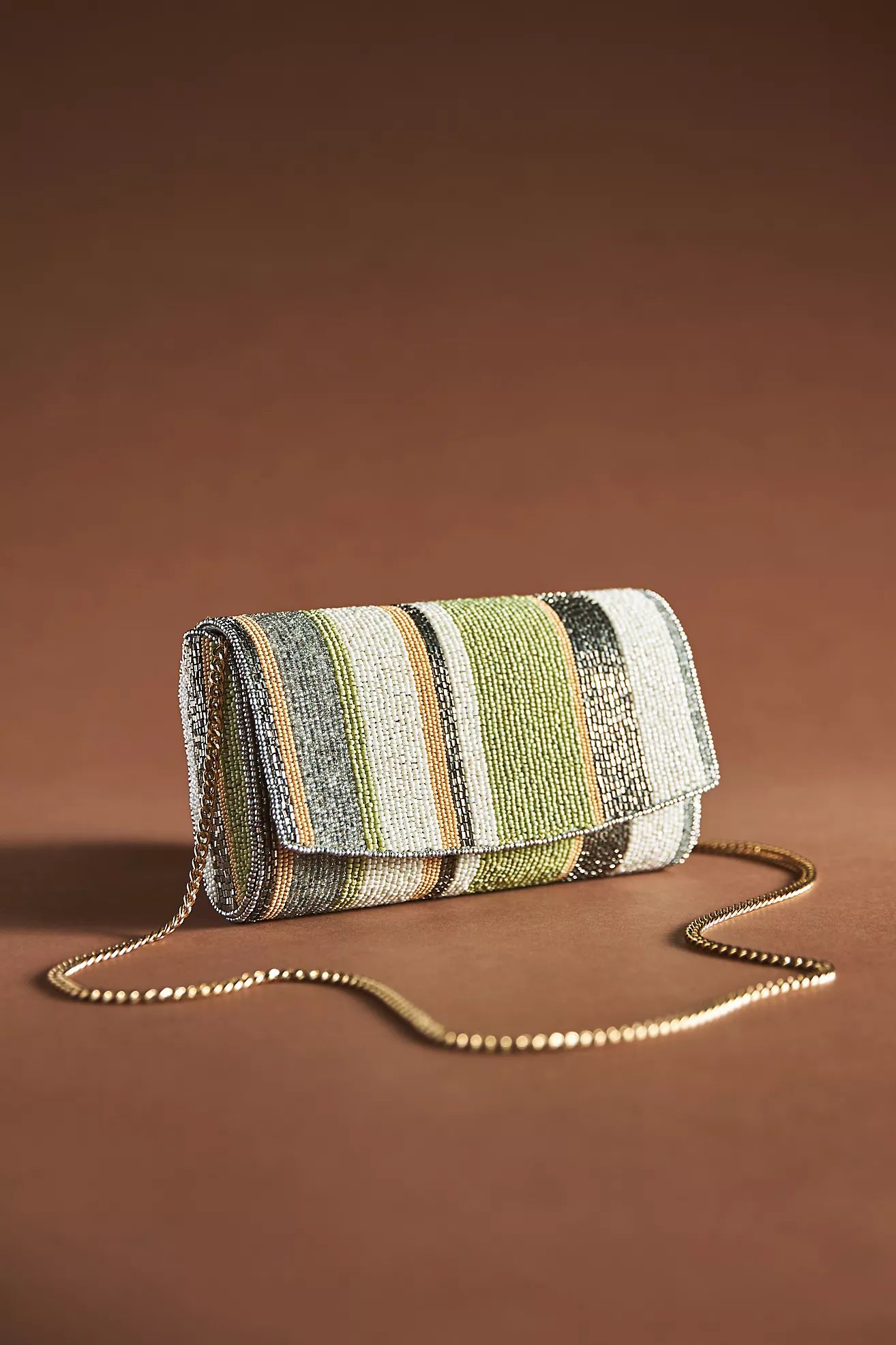 Striped Beaded Clutch | Anthropologie (US)