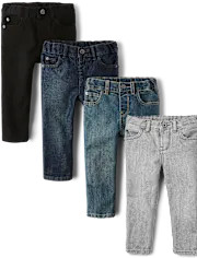 Baby And Toddler Boys Basic Skinny Jeans 4-Pack | The Children's Place | The Children's Place