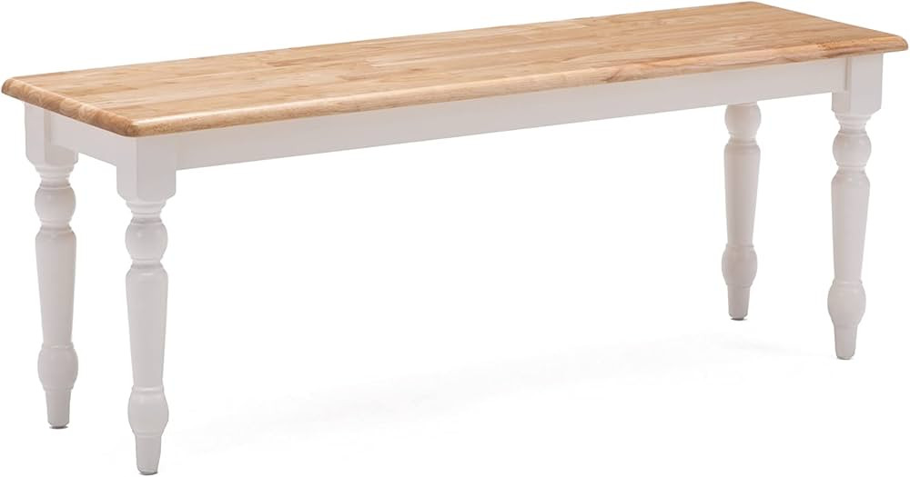 Boraam 36369 Farmhouse Bench, White/Natural | Amazon (CA)