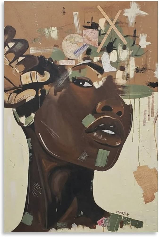 Art Poster African American Art, Black Art Abstract Decorative Oil Painting (1) Canvas Painting W... | Amazon (US)