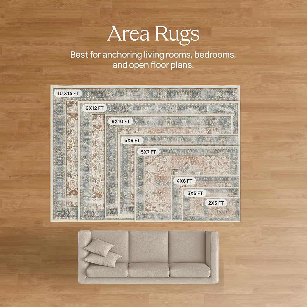 RUGGABLE Washable Area Rug – Alessia Dark Wood 2x3, Stain-Resistant, Non-Slip – Small Machine... | Amazon (US)