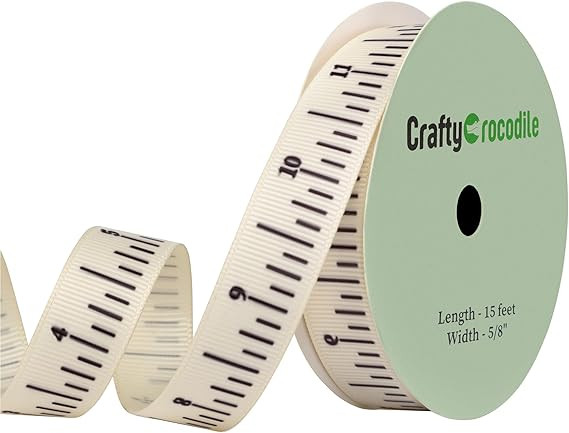 CraftyCrocodile Teacher Crafting Ribbon - Measuring Ribbon for Crafts and Gifts - School Ruler Ri... | Amazon (US)