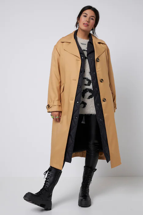 Trench Coat with Quilted Vest | Ulla Popken - US