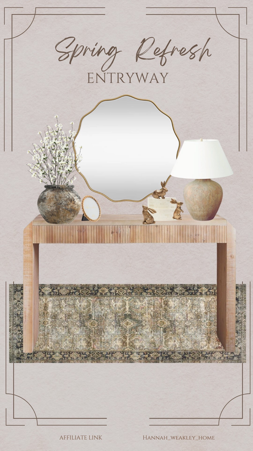 A warm refresh for that entryway! Spring Refresh | Spring Entryway | Neutral Decor | Spring Flowers | neutral hallway | spring 2025 decor | Amazon finds | wayfair finds @wayfair 

#LTKHome