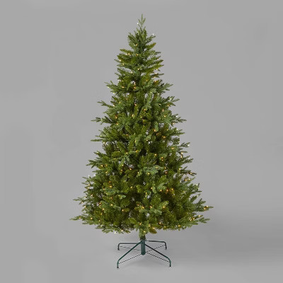7ft Pre-Lit Full Balsam Fir Artificial Christmas Tree Clear Lights - Wondershop™ | Target