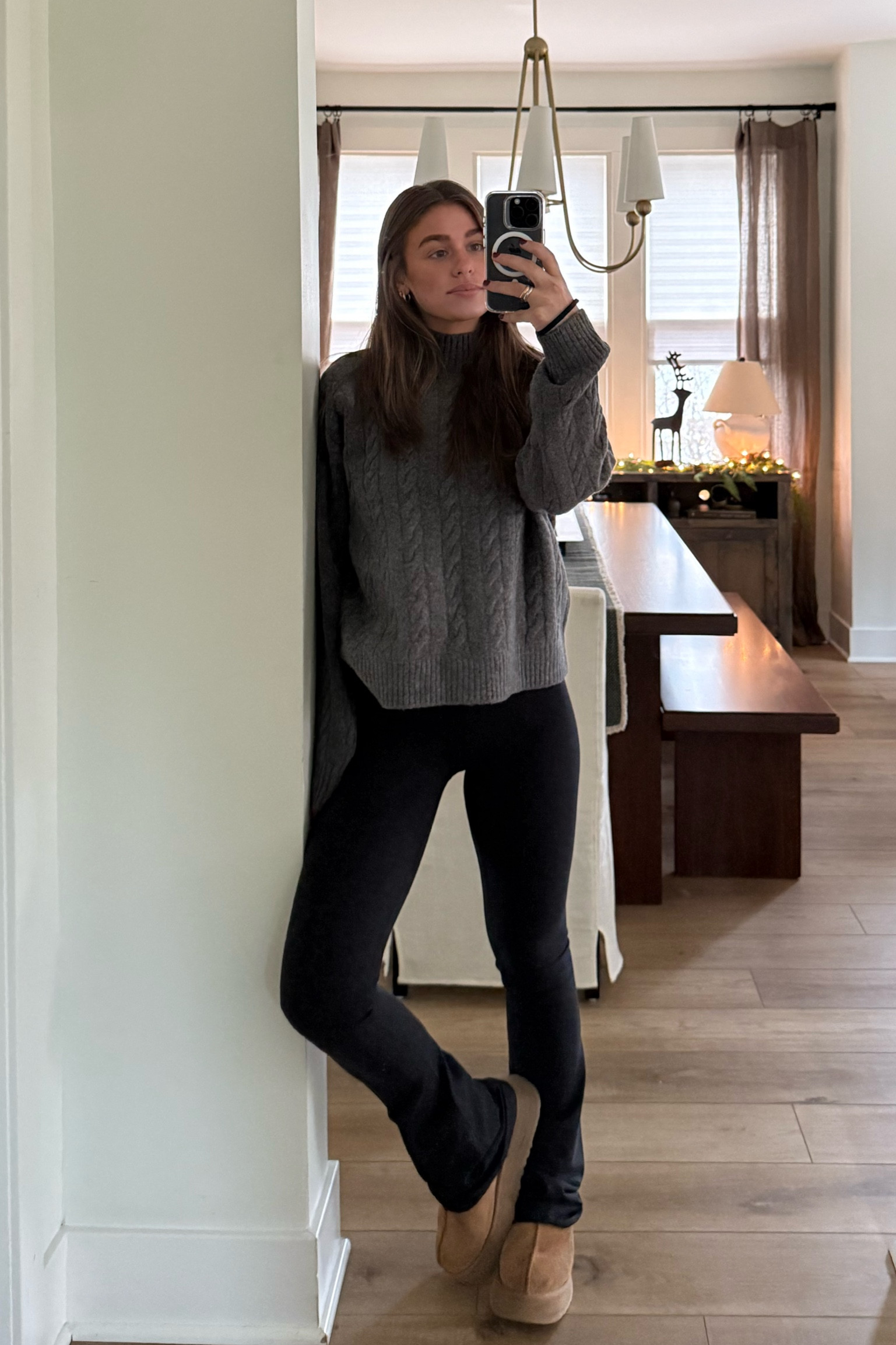 wearing XS in sweater & XS short in bootcut leggings!! 

#LTKHoliday #LTKSeasonal #LTKGiftGuide