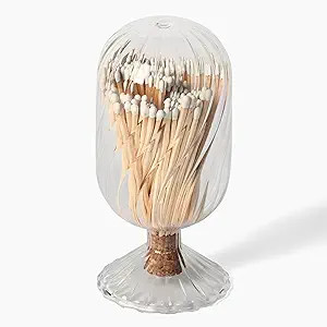 Premium Helix Glass Cloche - Matches In a Jar With Striker. Long Matches for Candles, Fireplace. ... | Amazon (US)