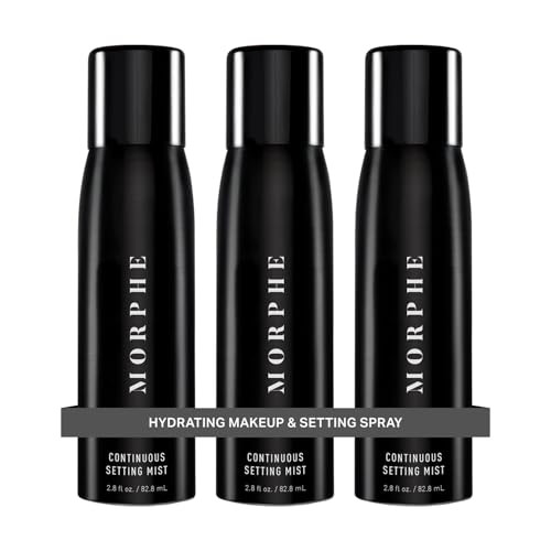 Morphe Continuous Setting Mist - Micro-Fine Makeup Setting Spray with a Natural Radiant Finish - Helps Makeup Resist Caking or Fading & Increases Wear of Foundation (3 Count, 2.8 fl oz) | Amazon (US)