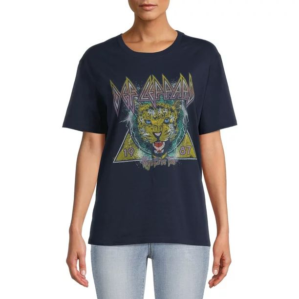 Time And Tru Women's Graphic Tee with Short Sleeves - Walmart.com | Walmart (US)