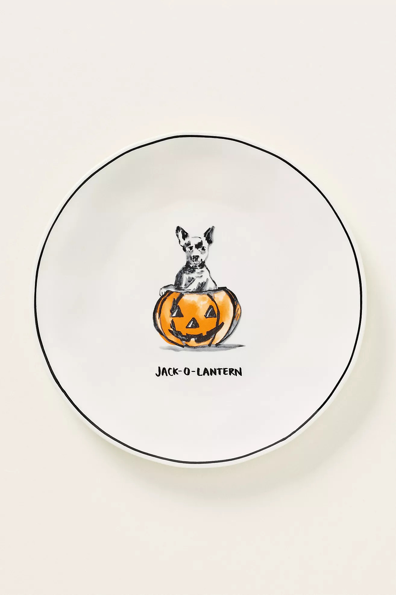 Molly Hatch Stoneware Halloween Dog Dessert Plate | Anthropologie (US)