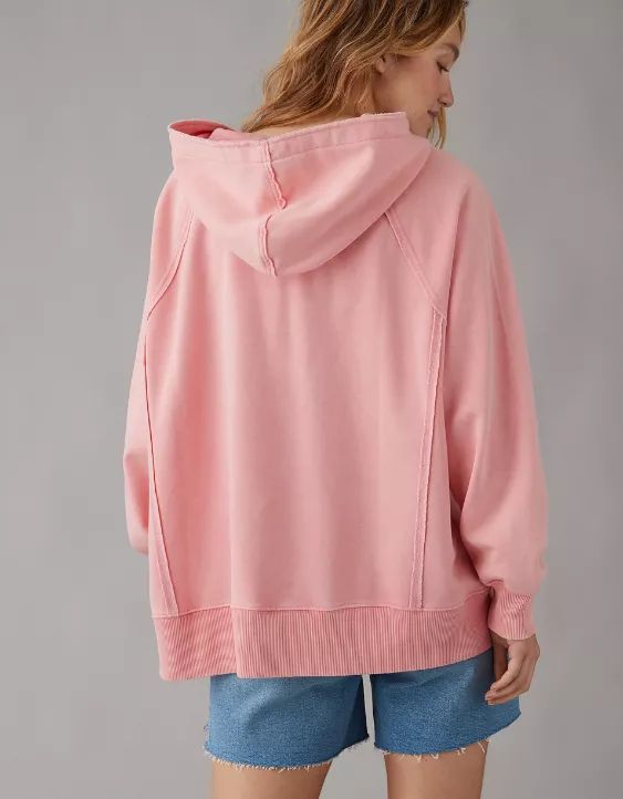 AE Big Hug Oversized Notch Neck Hoodie | American Eagle Outfitters (US & CA)