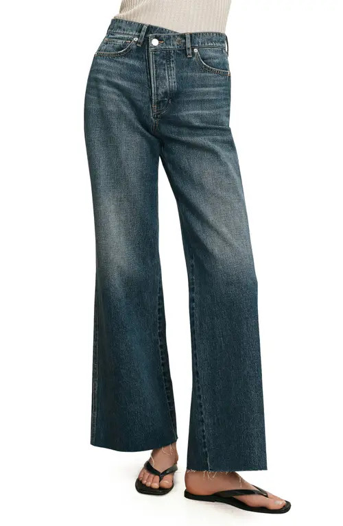 Veronica Beard Taylor High Waist Ankle Wide Leg Jeans in City Lights at Nordstrom, Size 29 | Nordstrom