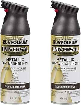 Rust-Oleum 249131-2PK Universal All Surface Metallic Spray Paint, 11 oz, Oil Rubbed Bronze, 2 Pac... | Amazon (US)