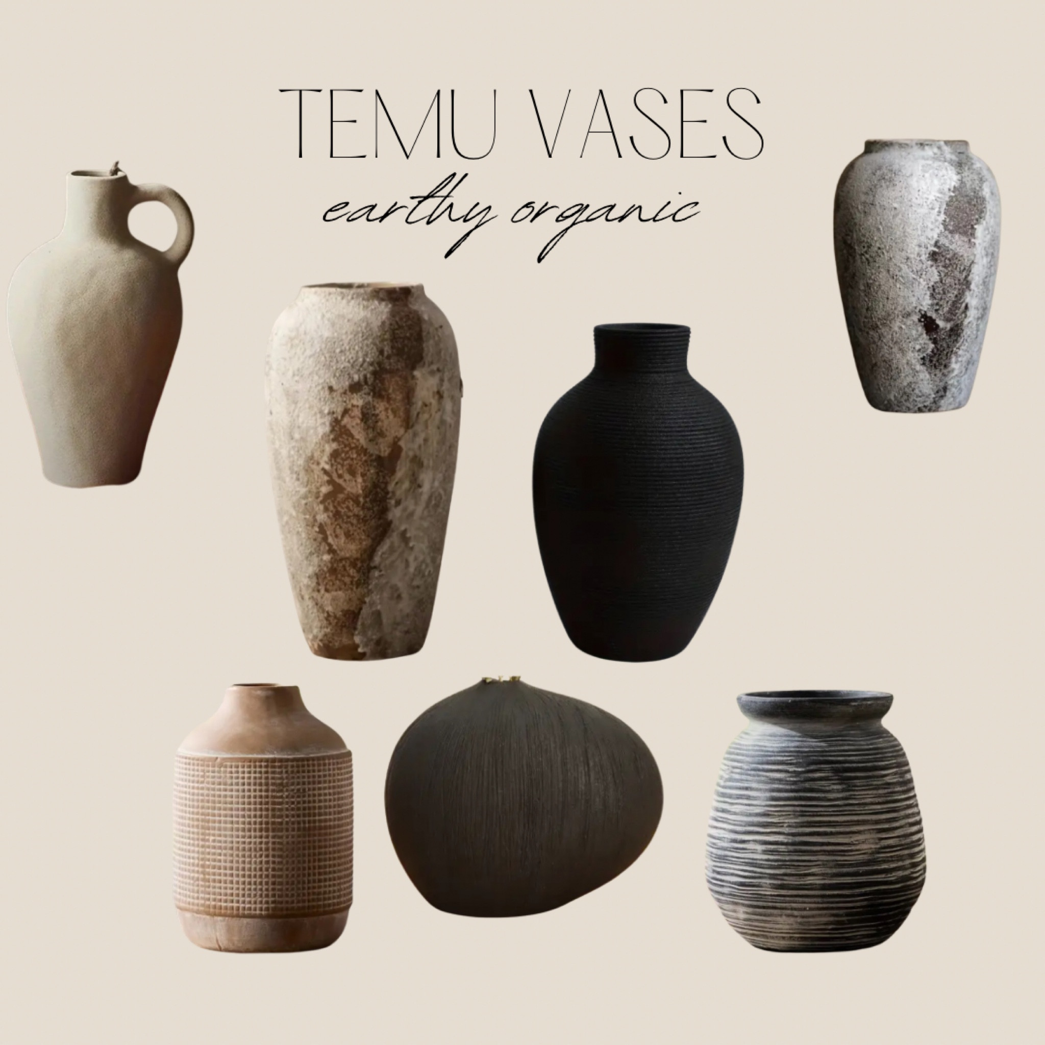 Great prices on trendy earthy organic vases Temu finds. Trendy home decor living room bedroom affordable 

#LTKfindsunder50 #LTKhome #LTKsalealert