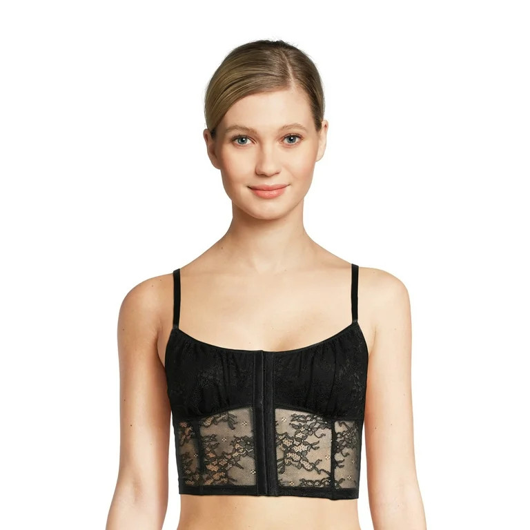 No Boundaries Juniors Allover Lace Bustier | Walmart (US)