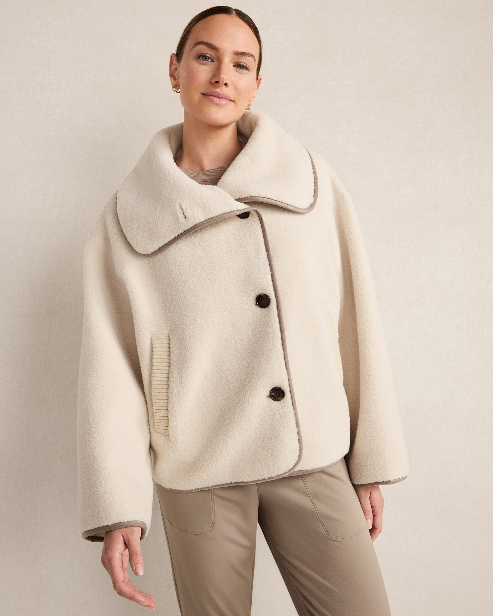 Varley Romane Sherpa Jacket | Racing Olive | XL | Haven Well Within