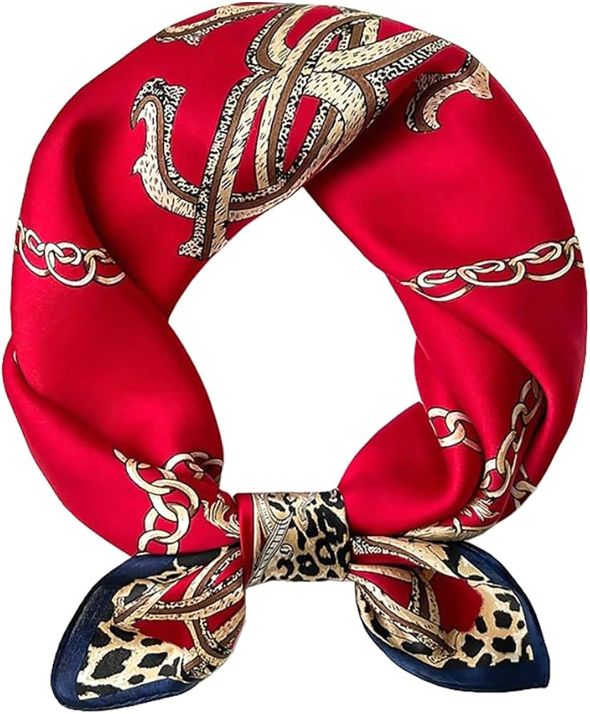 ANDANTINO 100% Pure Mulberry Silk Small Square Scarves -21'' x 21''- Digital Printed Neckerchief ... | Amazon (US)