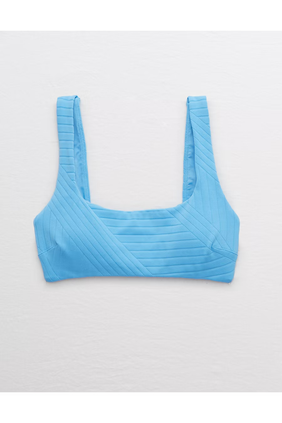 Aerie XO Ribbed Wide Strap Scoop Bikini Top | American Eagle Outfitters (US & CA)