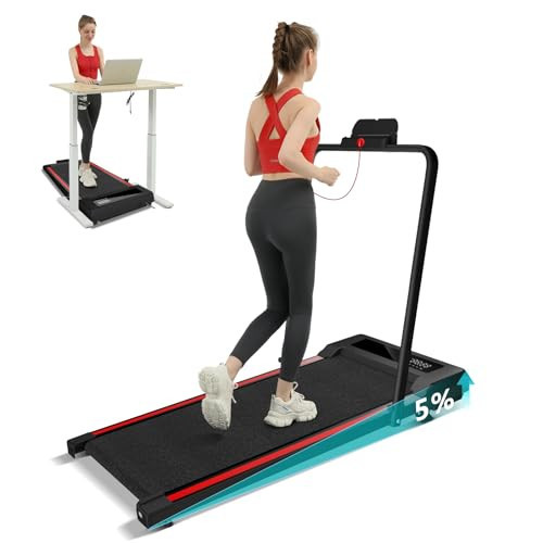 Walking Pad with Handle Bar,2 in 1 Treadmills with Incline for Home Safety Key for 5% Manual Incline at The Bottom 7.5MPH & Console and Remote Control | Amazon (US)