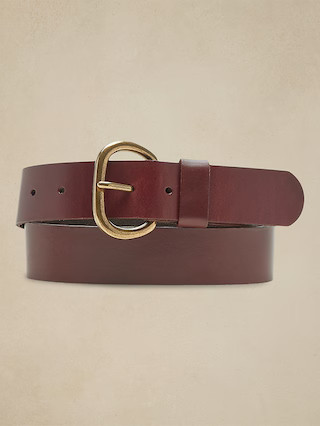 Square Buckle Leather Belt | Banana Republic (US)