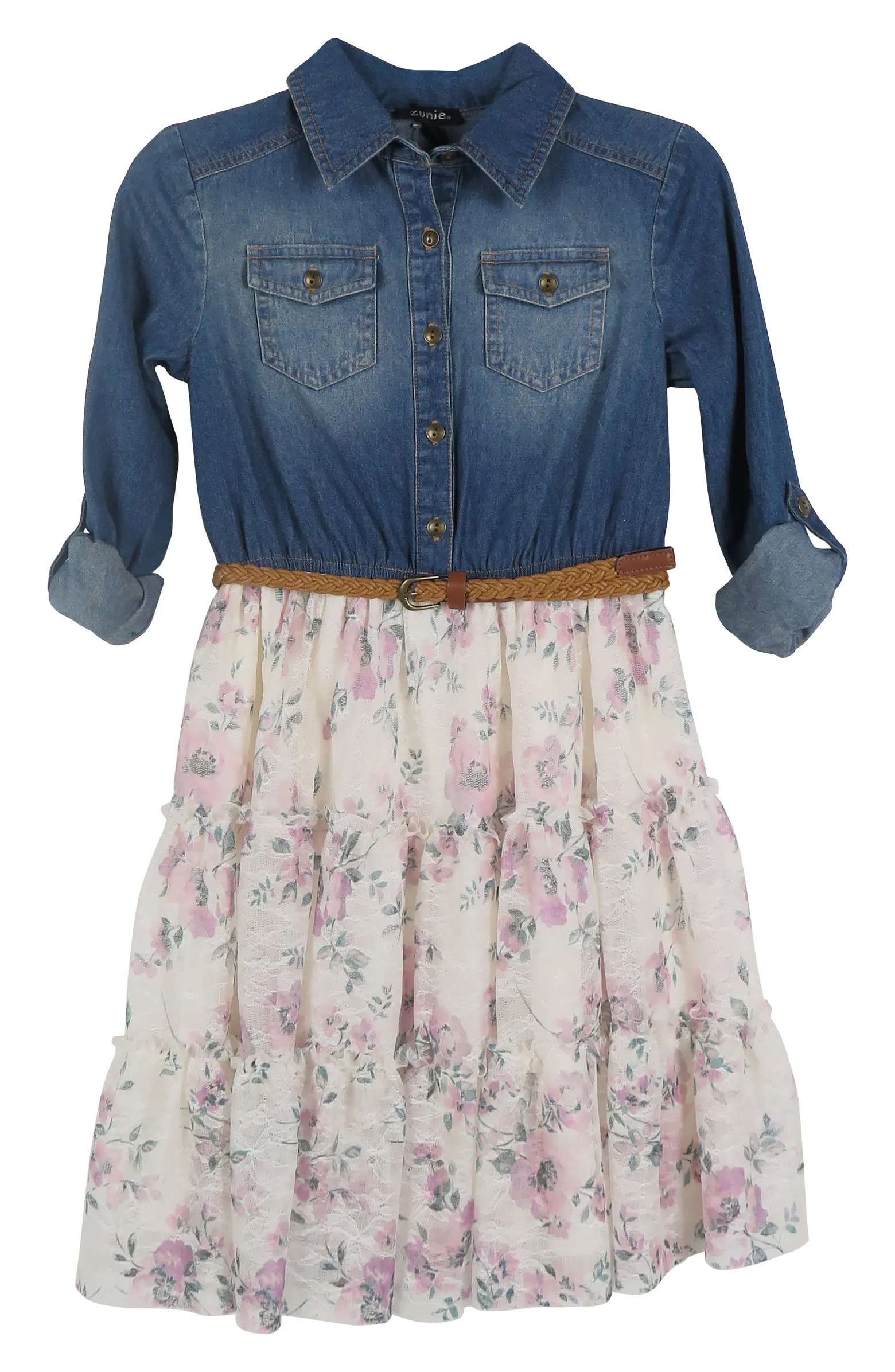 Zunie Kids' Tiered Denim Dress | Nordstromrack | Nordstrom Rack