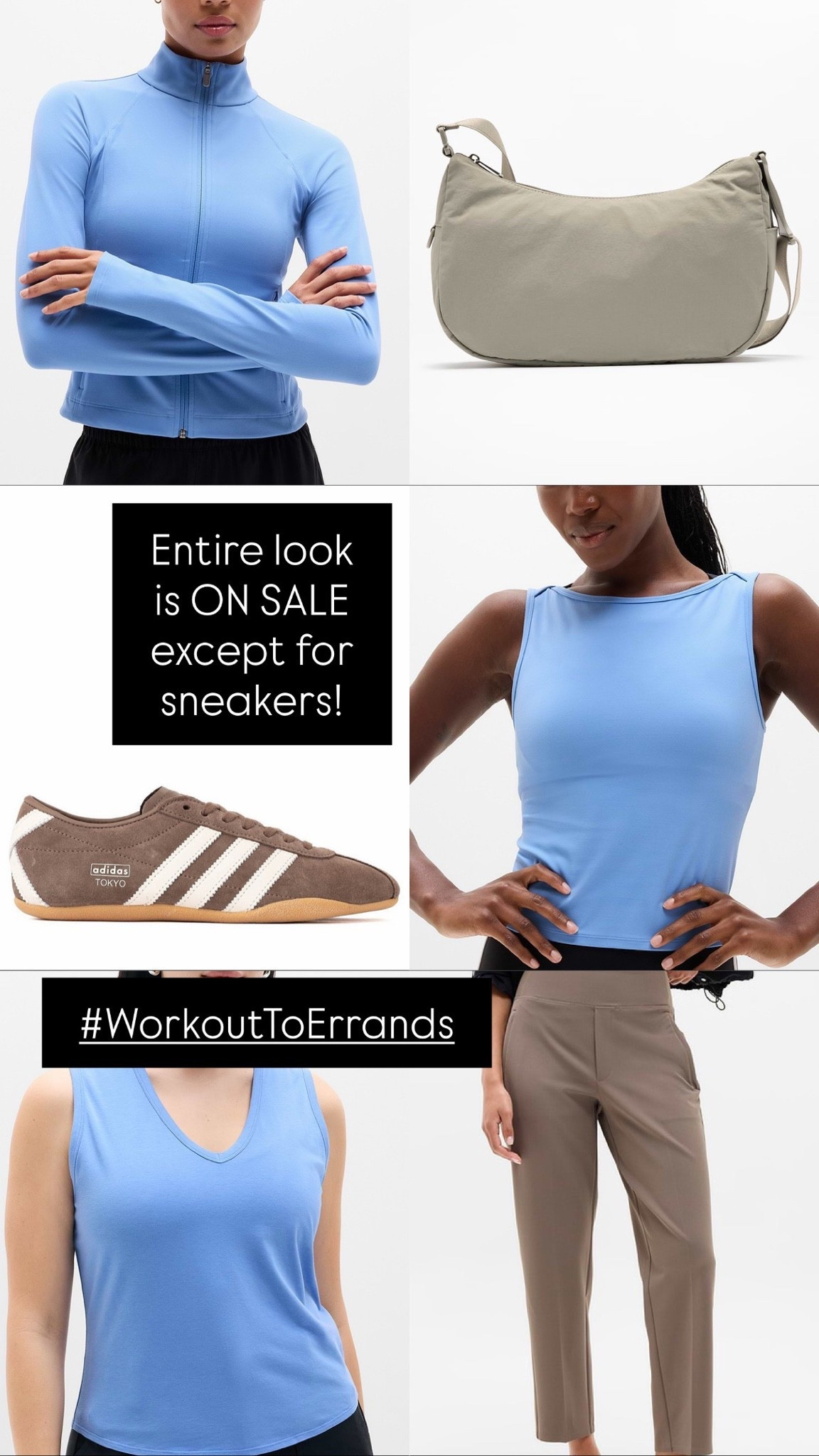 Everything here is on sale except the sneakers. Such a cute look to go for your morning walk…. actually ALL DAY! 🤎🩵 #Athleta #athleisure #ActiveLifestyle

#LTKootd #LTKOver40 #LTKActive