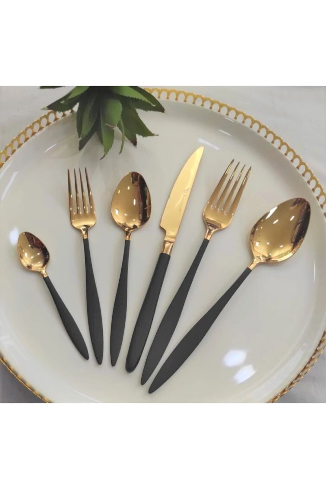 60 Pieces Gold Cutlery Set Tableware Black Silverware Set - Etsy | Etsy (US)
