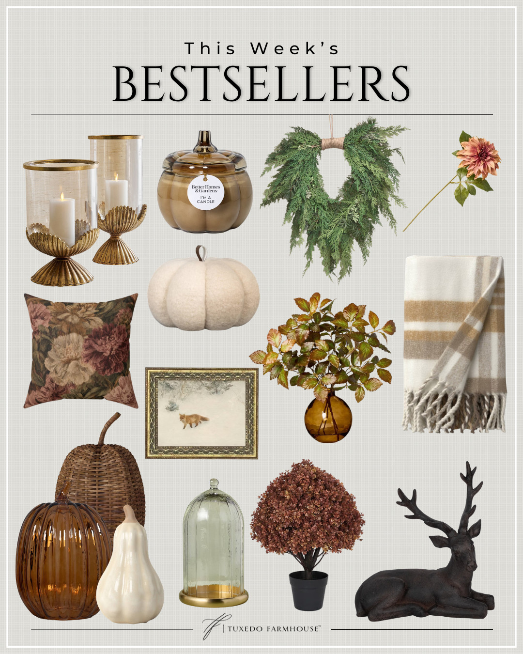 This week’s BESTSELLERS! 🤎🍂 These are the pieces you all loved most, and I can see why! Cozy throws, rich autumn florals, woven pumpkins, warm amber glass, candlelight and that gorgeous greenery—all so easy to work into your home now and enjoy throughout the season. A few of my favorites made the list too!

#LTKHome #LTKSeasonal #LTKStyleTip #Bestsellers #FallDecor #AutumnHome #HomeFinds #CozyHome 

 #LTKSeasonal #LTKHome #LTKSaleAlert