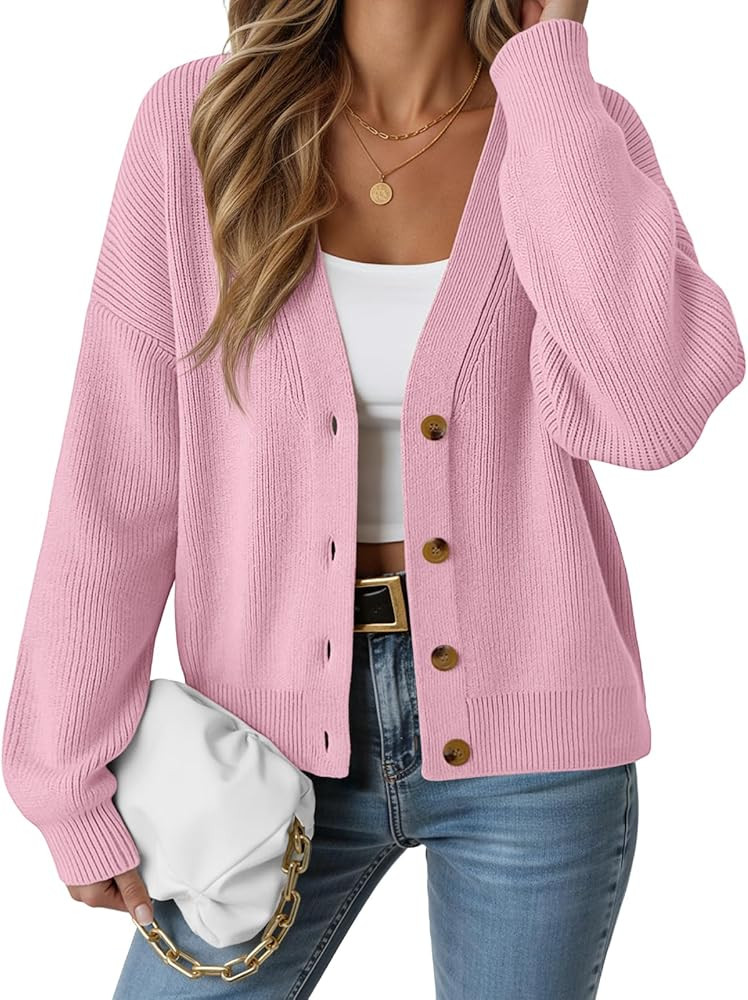 LILLUSORY Cardigan Sweaters for Women 2025 Fall Fashion Oversized Lightweight Sweater Knit Work C... | Amazon (US)