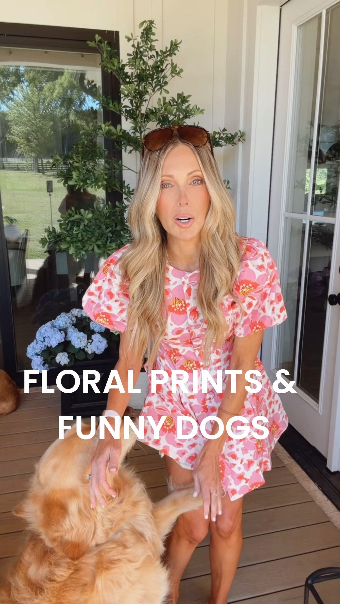 A flattering floral silhouette for spring and summer. Dog not included, but apparently very interested.  XS here. 

@Avara #avarapartner

#LTKMothersDay #LTKootd #LTKmomlife