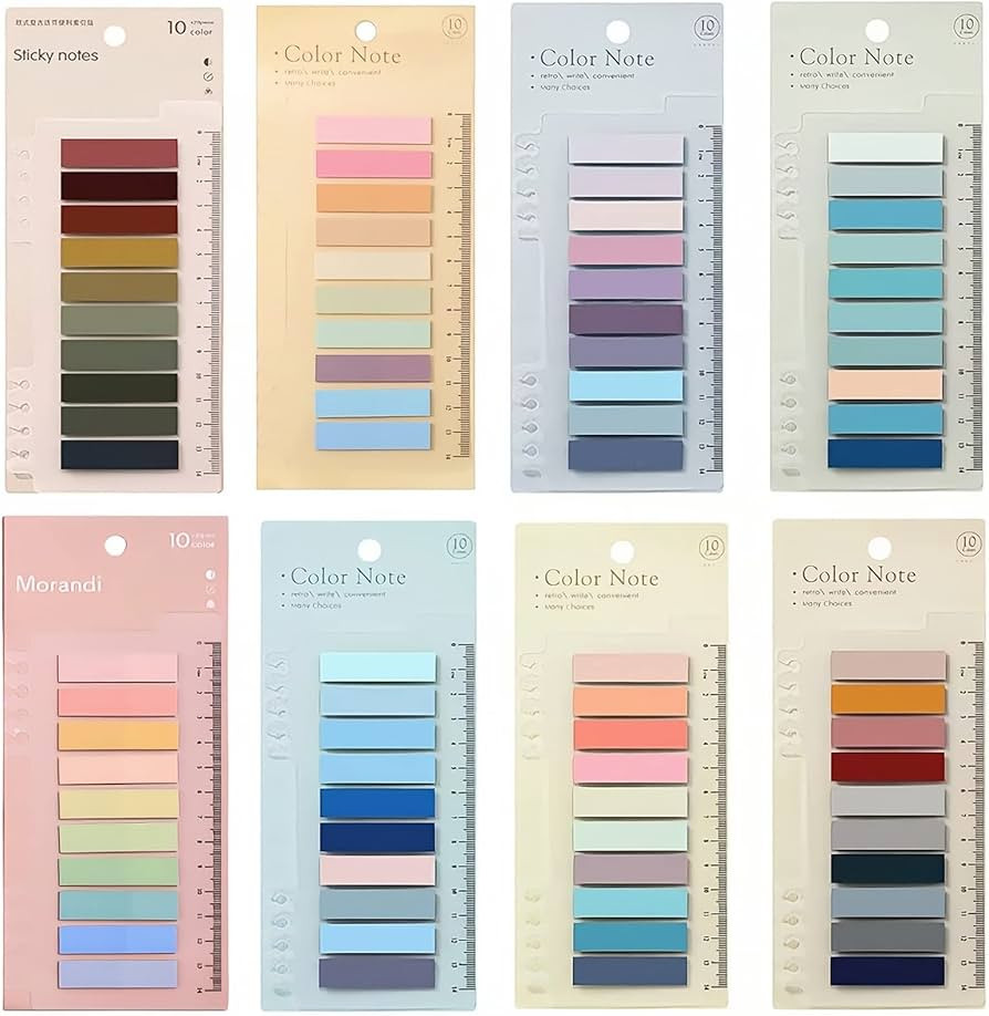 1600 Pcs Writable Sticky Tabs,8 Pack Index Tabs,80 Colors Multi-Function Sticky Notes Tabs for An... | Amazon (CA)