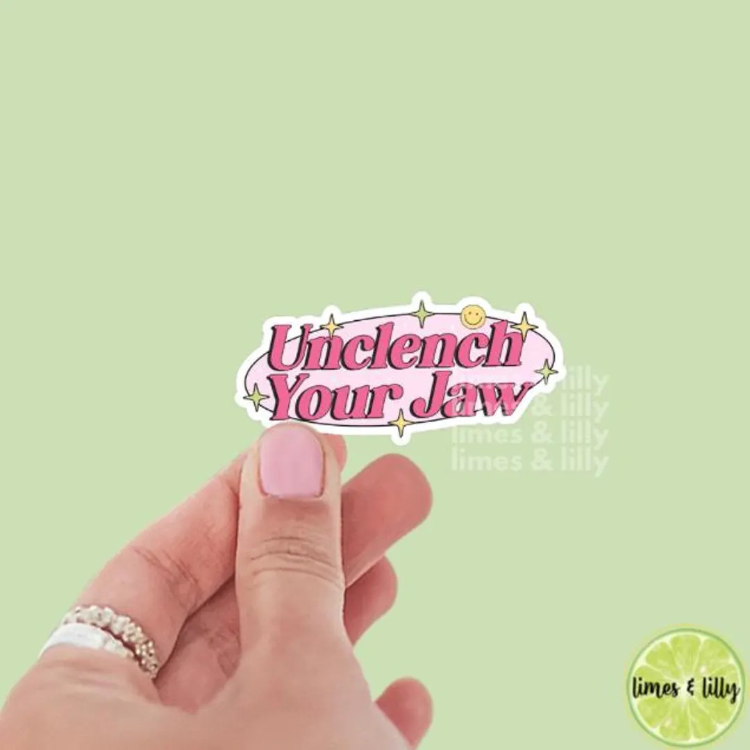 Unclench Your Jaw Vinyl Sticker | Kindle Stickers | Snarky Stickers | Funny Stickers | Trendy Sti... | Etsy (US)