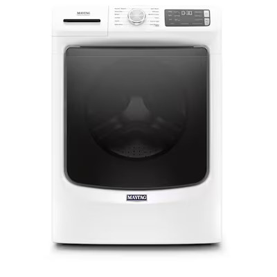 Maytag 4.8-cu ft High Efficiency Stackable Steam Cycle Front-Load Washer (White) ENERGY STAR | Lowe's