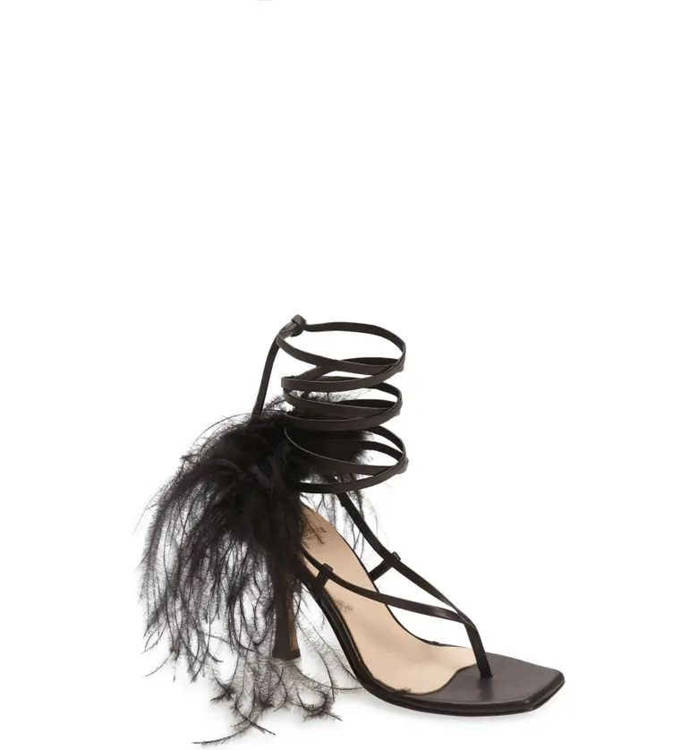Feather Ankle Tie Sandal | Nordstrom