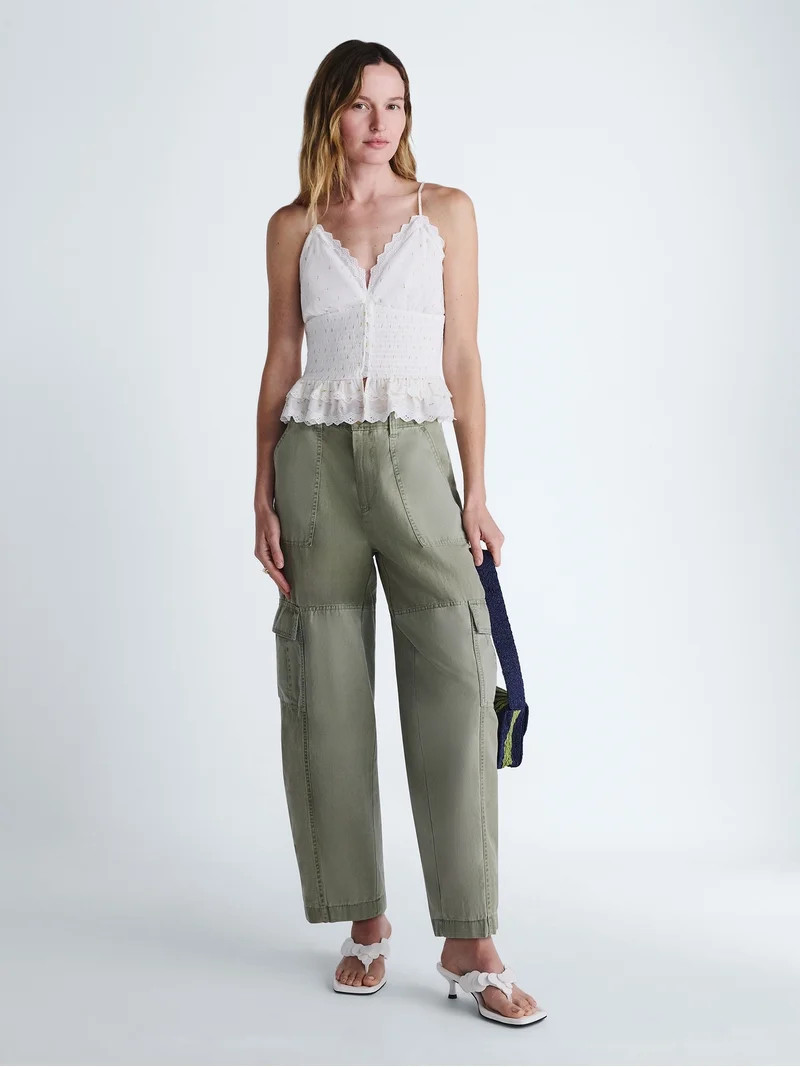 Scoop Women's and Women's Plus Cargo Barrel Pant, Sizes 0-26W | Walmart (US)