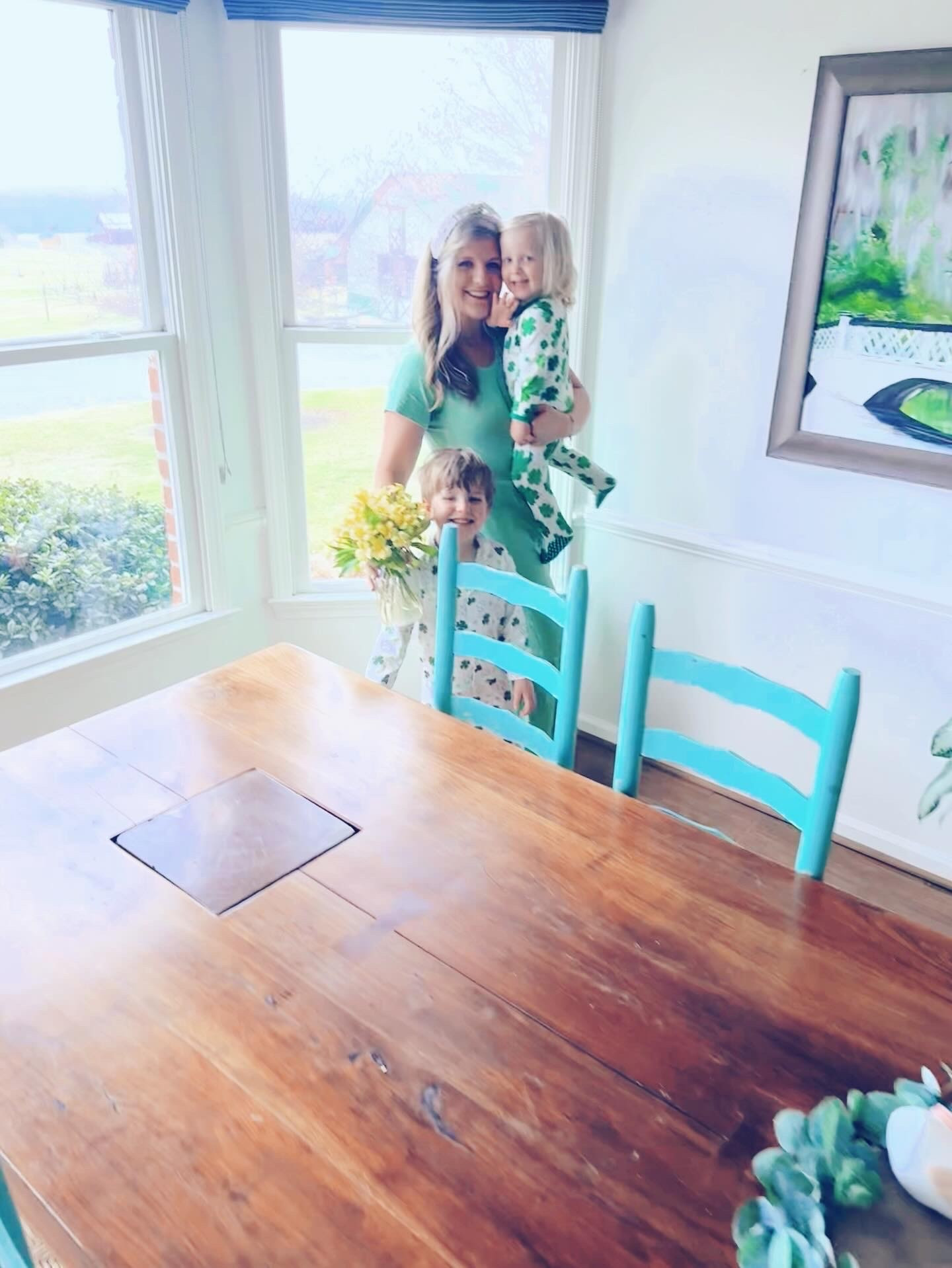 Happy St. Patrick’s Day 🍀 from all these l u c k y  c h a r m s 💚 of mine!!! 🤱☘️👶🏼🌼🧺 I sure did ✨ s t r i k e  g o l d ✨🌈 and am the luckiest 😉 mama in the world 🥰 being loved by all these sweet country boys 🤠 of mine out here for our very first St. Patty’s Day on our dream 💭 come true 💛 farm sweet farm!!! 🎩🚜🌳🌾 #mamasluckycharms #happystpattysday #saintpatricksday #firststpattysdayonthefarm #luckycharms 