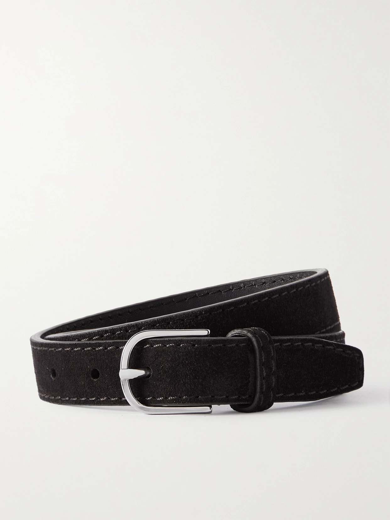 TOTEME - Suede Belt - Brown | NET-A-PORTER (US)