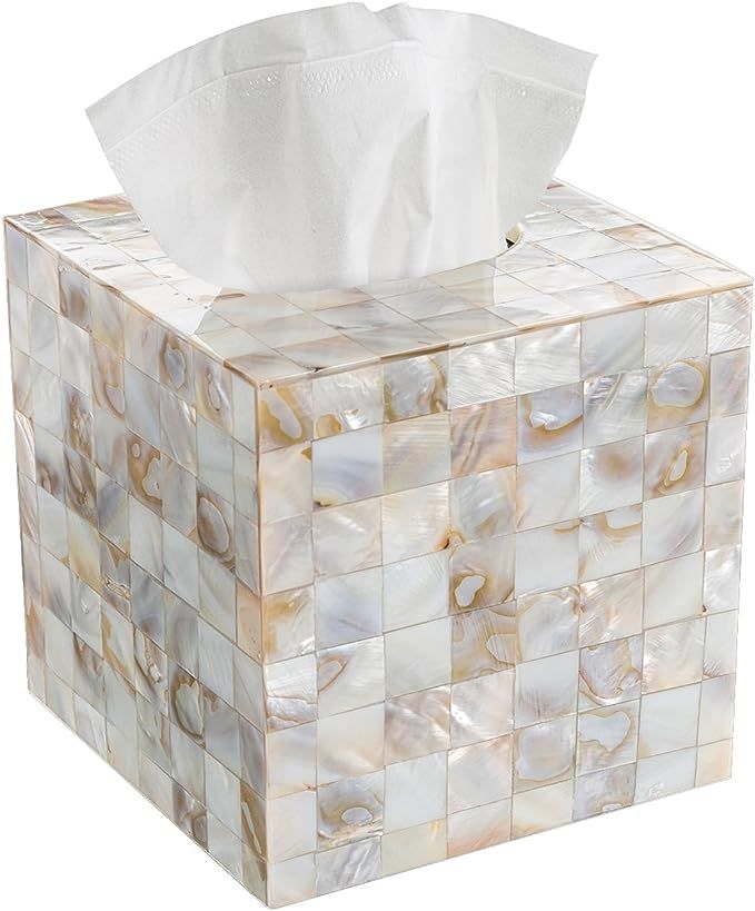 Creative Scents Tissue Box Cover Square – Decorative Square Tissue Box Holder for Bathroom Fini... | Amazon (US)