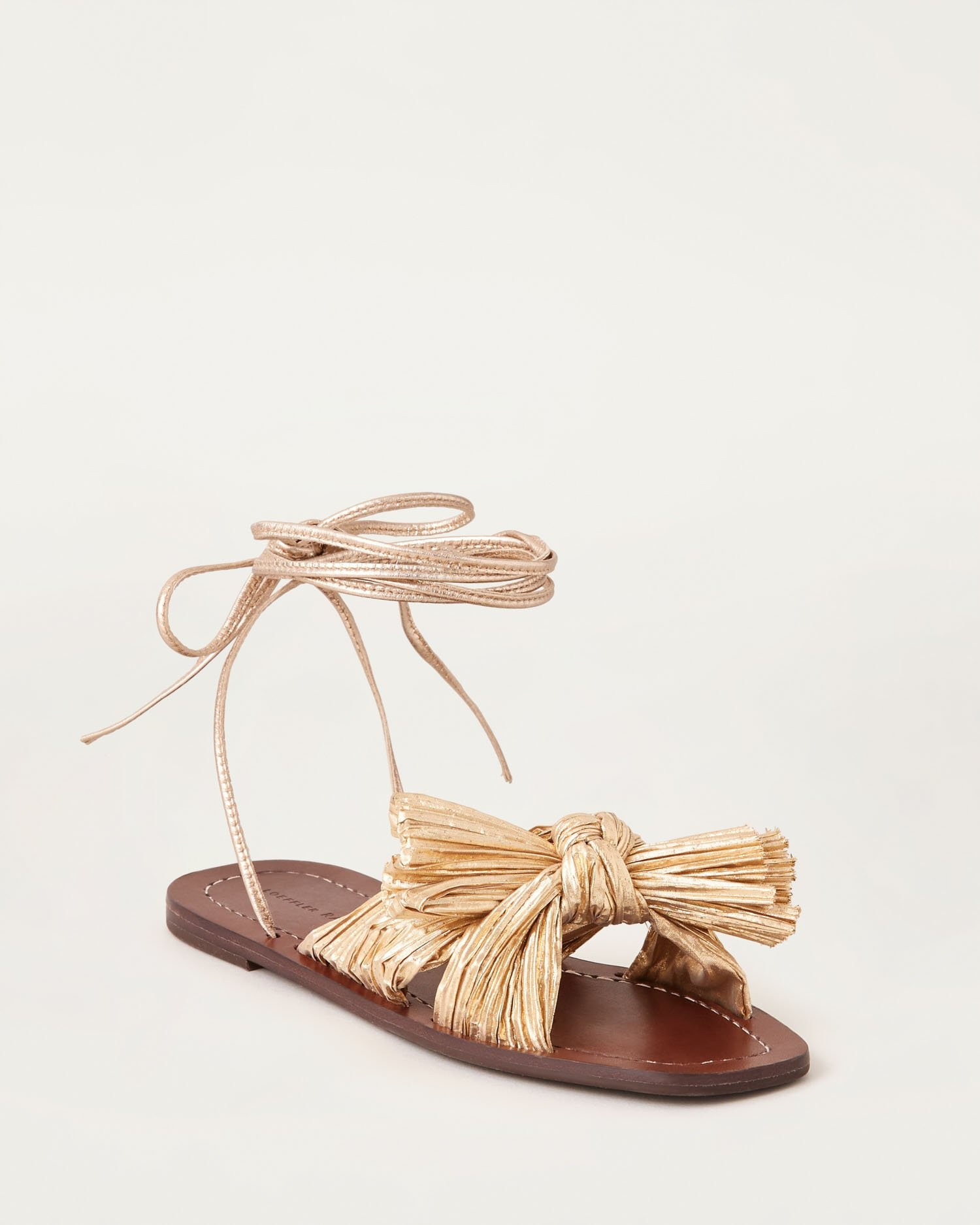 Peony Bow Wrap Sandal Gold | Loeffler Randall