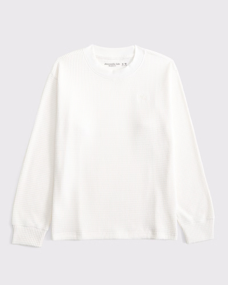 cozy long-sleeve waffle crew | Abercrombie & Fitch (US)
