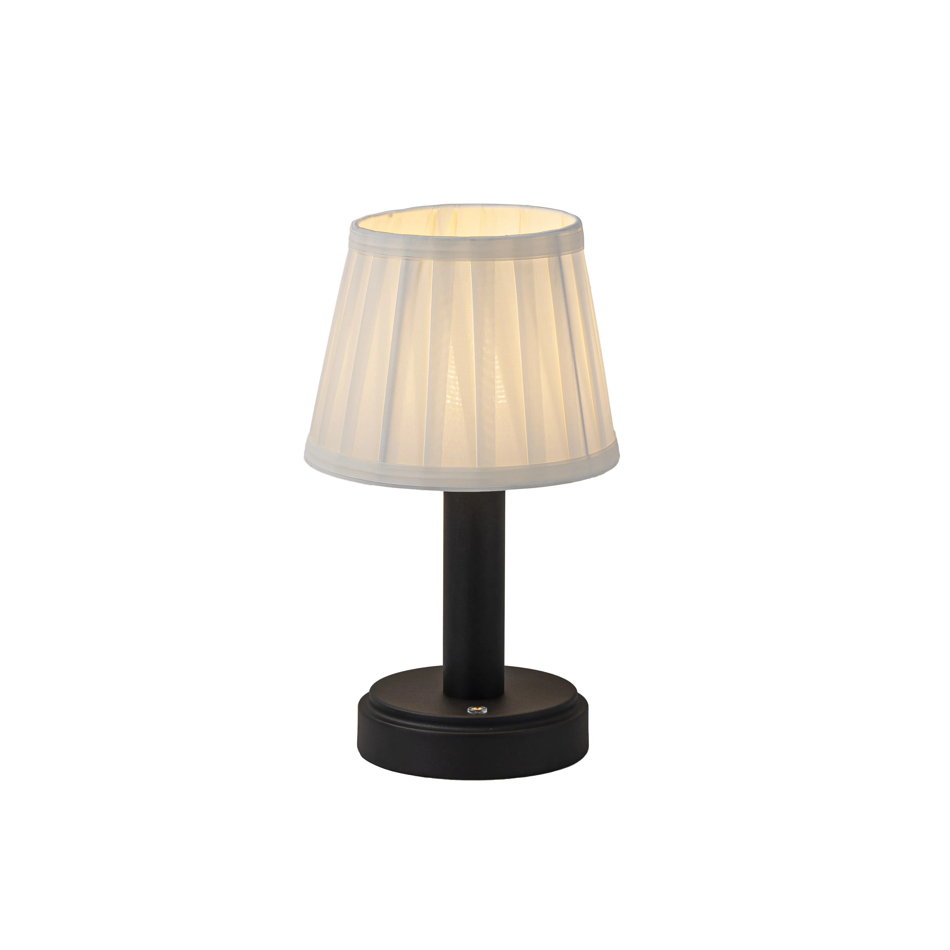 11'' Vintage Type-c Rechargeable Cordless Led Table Lamp Touch Control Mini Desk Lamp With Fabric... | Wayfair North America