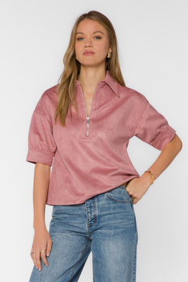 Elvie Mauve Suede Top S / Mauve | Velvet Heart Clothing