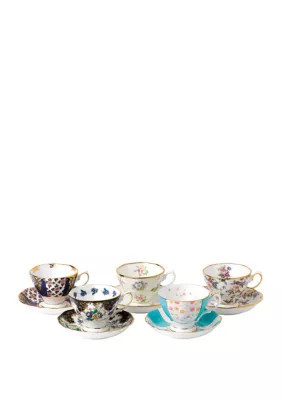 Royal Albert 10-Piece 100 Years Teacup and Saucer Set, Set of 5 | Belk