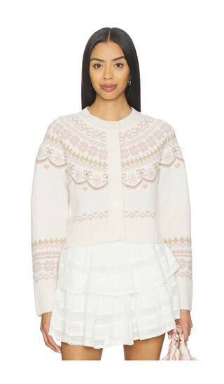 LoveShackFancy Shantae Cardigan in Cream. - size XS | Revolve Clothing (Global)