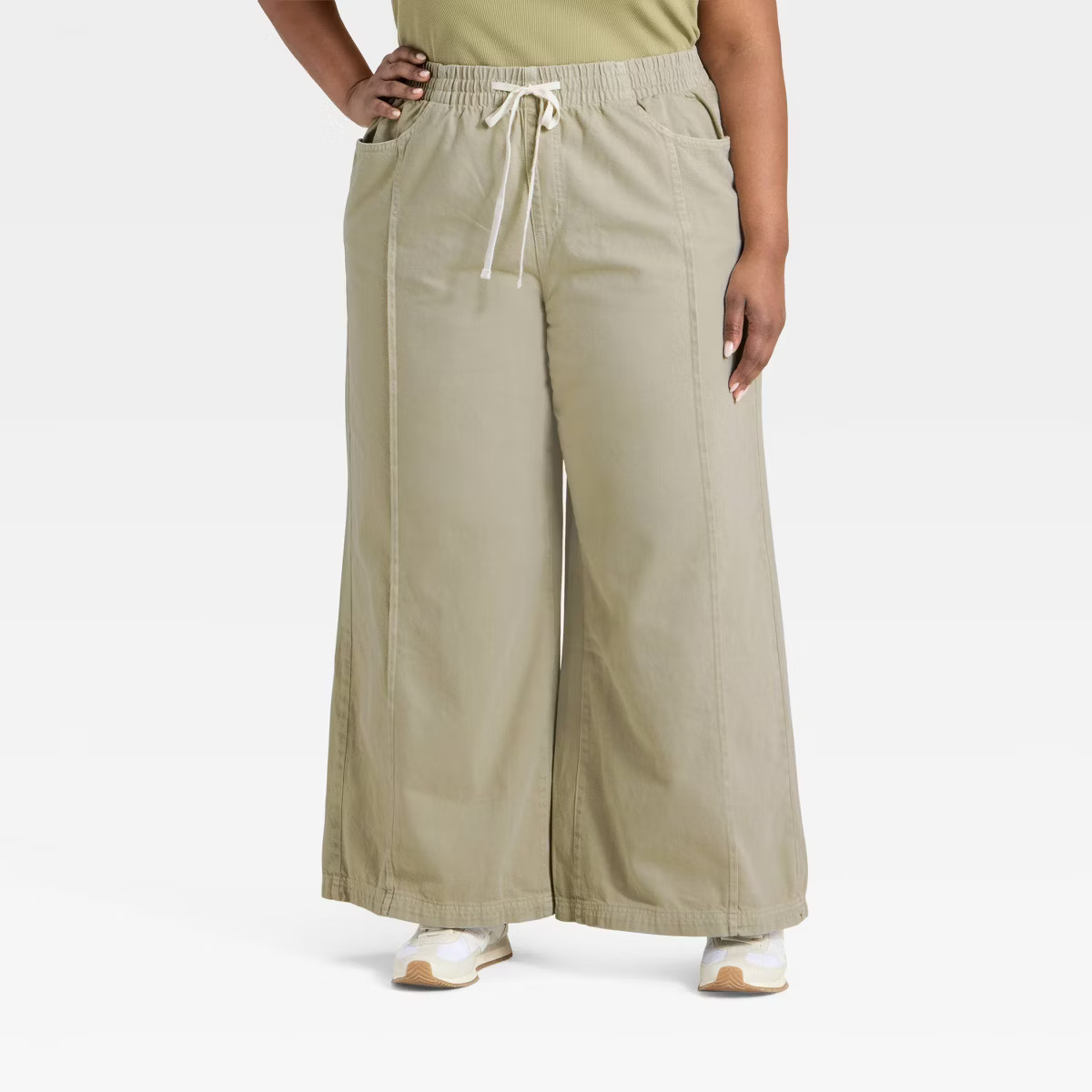Women's High-Rise Drawstring Wide Leg Relaxed Fit Beach Pants - Universal Thread™ | Target