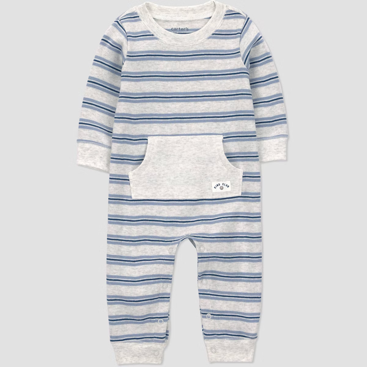 Carter's Just One You®️ Baby Boys' Striped Thermal Romper- Gray | Target
