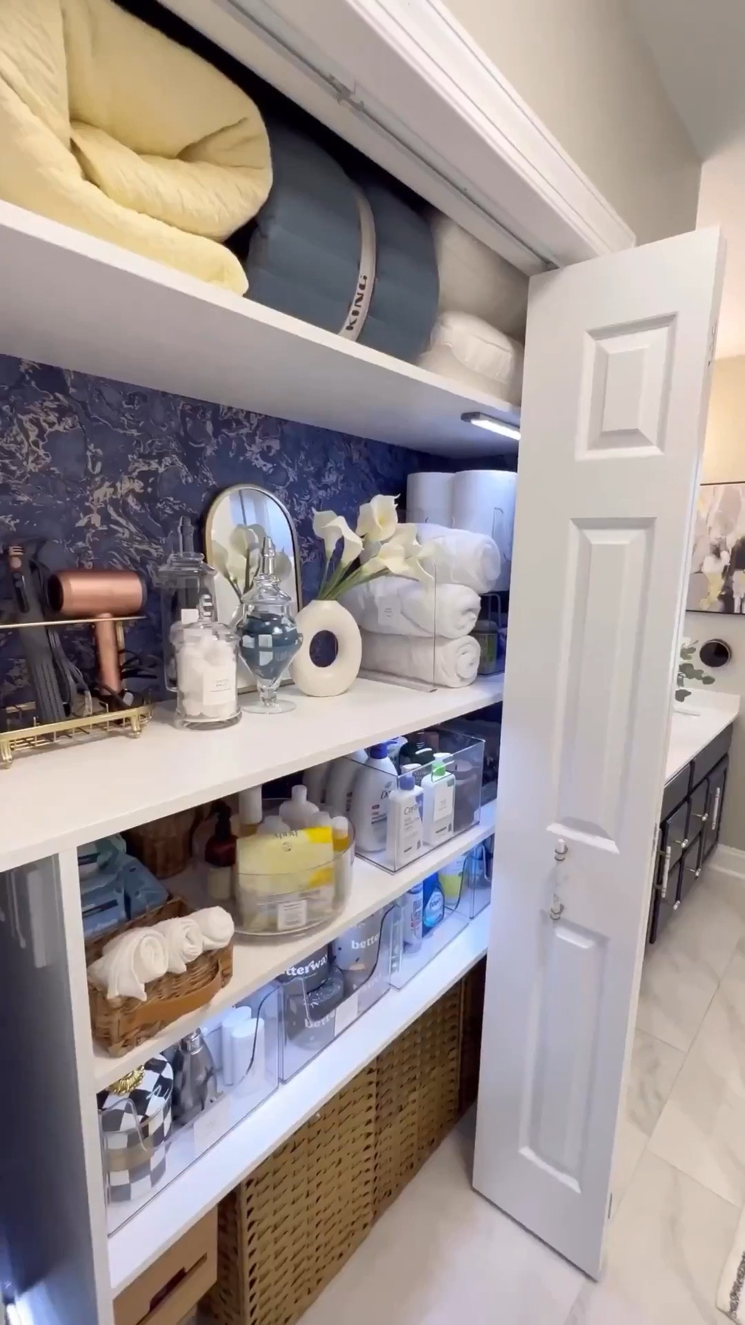 Linen closet storage and organization ideas 

#LTKHome #LTKSaleAlert