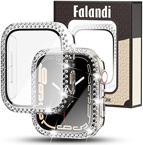 [2 Pack] Falandi Compatible with Apple Watch Case 40mm, Face Cover Bling Crystal Diamonds Shiny R... | Amazon (US)